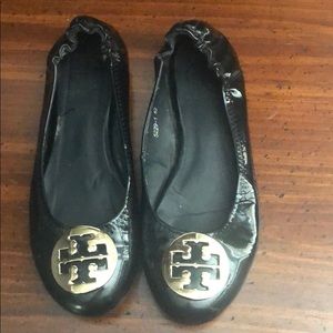 sz 8 tory burch black ballet flats